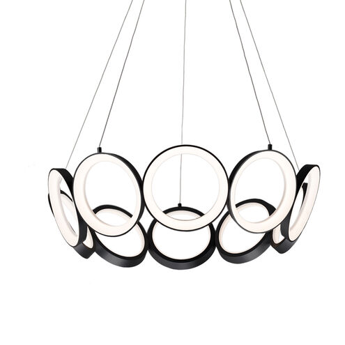 Oros LED 29.13 inch Black Chandelier Ceiling Light