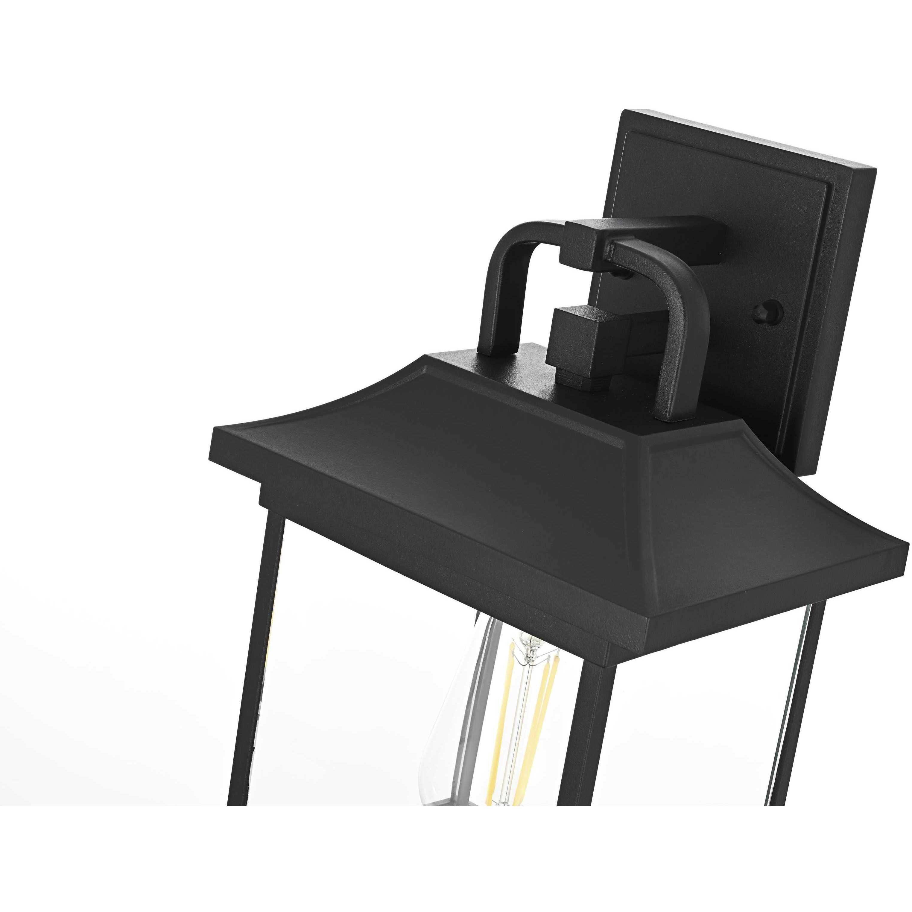 Saul 1 Light 13 inch Black Outdoor Wall Sconce