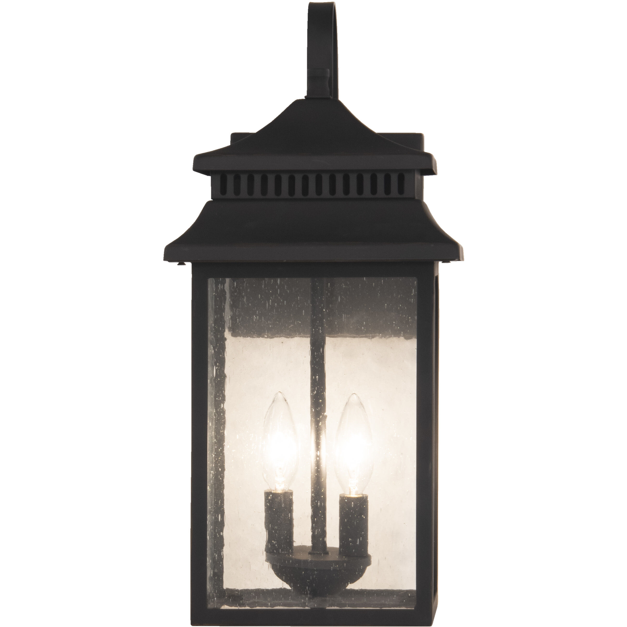 Crossbend 2 Light 19 inch Dark Bronze Gilded Outdoor Wall Mount