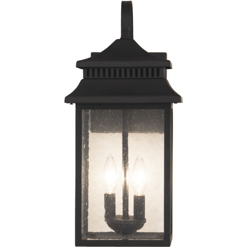 Crossbend 2 Light 19 inch Dark Bronze Gilded Outdoor Wall Mount