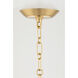 Debi 1 Light 18 inch Aged Brass Pendant Ceiling Light, Cylinder