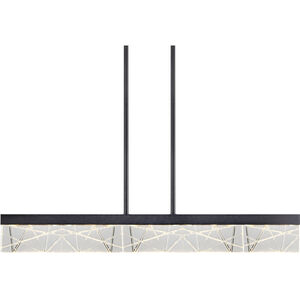 Lucus 1 Light 43.25 inch Satin Brushed Black Linear Pendant Ceiling Light