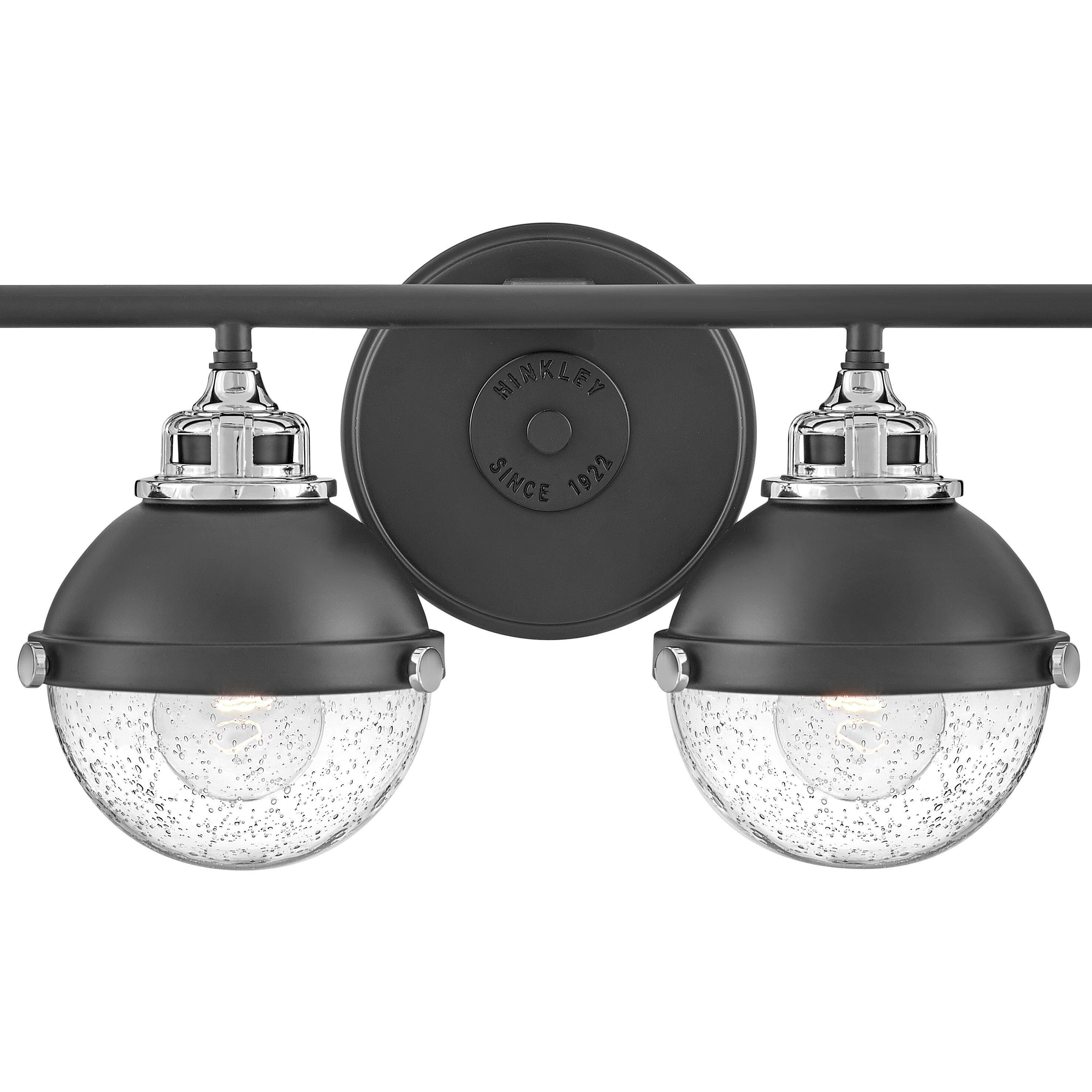 Fletcher 4 Light 32 inch Black with Chrome Vanity Light Wall Light in Black/Chrome