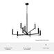 Sunjai 9 Light 40 inch Matte Black Chandelier Ceiling Light