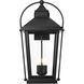 Luz 3 Light 24 inch Black Outdoor Wall Sconce