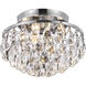 Clara 4 Light 14 inch Chrome Flush Mount Ceiling Light