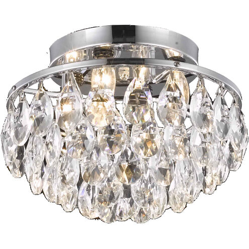Clara 4 Light 14 inch Chrome Flush Mount Ceiling Light