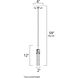 Fizz IV LED 6 inch Polished Chrome Mini Pendant Ceiling Light