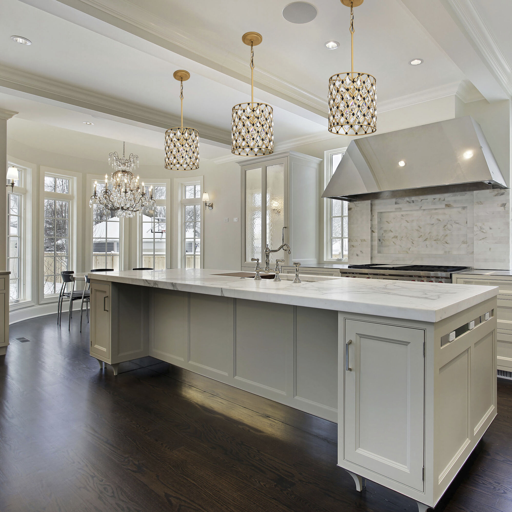 Windsor 1 Light 11.5 inch French Gold and Matte Black Pendant Ceiling Light