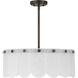 Ashton 4 Light 20 inch Mediterranean Bronze Covertible SemiFlush Ceiling Light, Essentials
