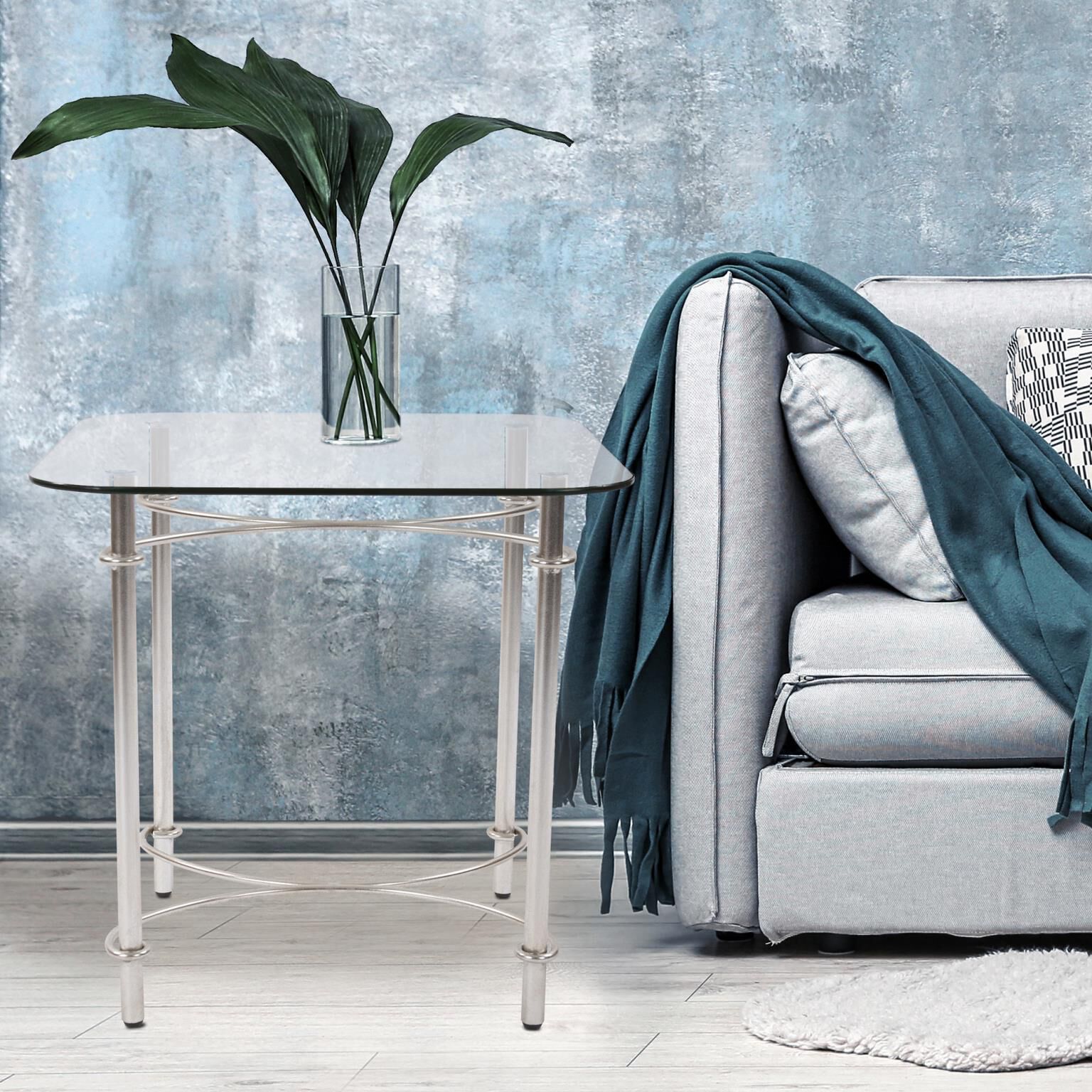 Laurel 24 X 24 inch Silver Side Table