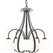 Sweeping Taper 5 Light 24 inch Natural Iron Chandelier Ceiling Light