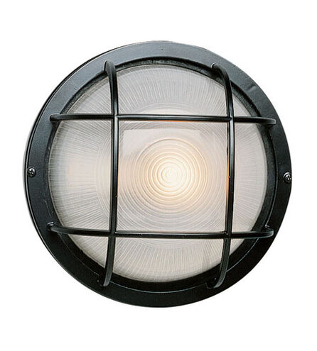 Aria 1 Light 8 inch Black Outdoor Bulkhead