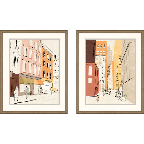 Architectural Collection Orange Framed Art