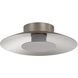 Luma LED 11.75 inch Sand Nickel Flush Mount Ceiling Light in Coffee Silver