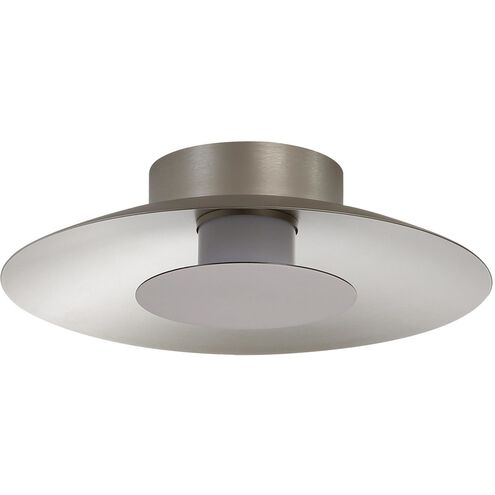Luma LED 11.75 inch Sand Nickel Flush Mount Ceiling Light in Coffee Silver