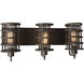 Darya 3 Light 24 inch Brown Wall Light