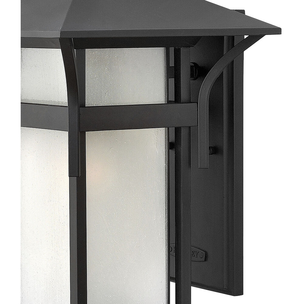 Estate Series Harbor Outdoor Wall Mount Lantern in Satin Black, Large