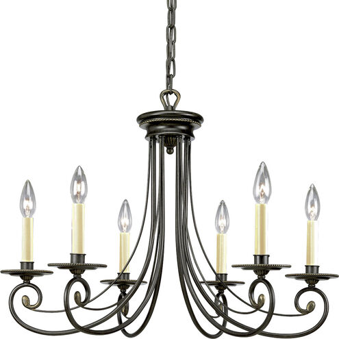 Bradford 6 Light 27 inch Forged Bronze Chandelier Ceiling Light