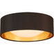 Orme LED 12.4 inch Black/Gold Flush Mount Ceiling Light