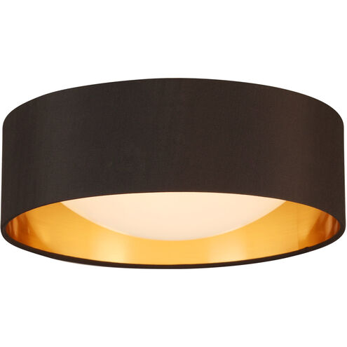 Orme LED 12.4 inch Black/Gold Flush Mount Ceiling Light