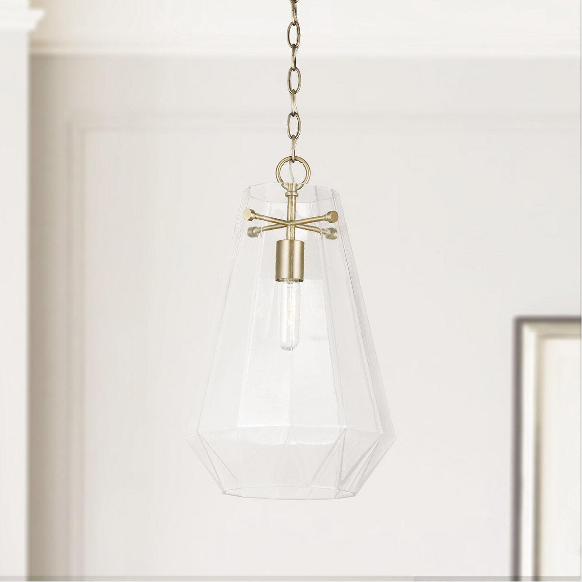 Lee 1 Light 11 inch Aged Brass Pendant Ceiling Light
