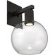 Port Nine LED 8 inch Matte Black Wall Sconce Wall Light in Clear