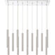 Forest LED 9.75 inch Chrome Chandelier Ceiling Light in Brushed Nickel Steel, 37, 14