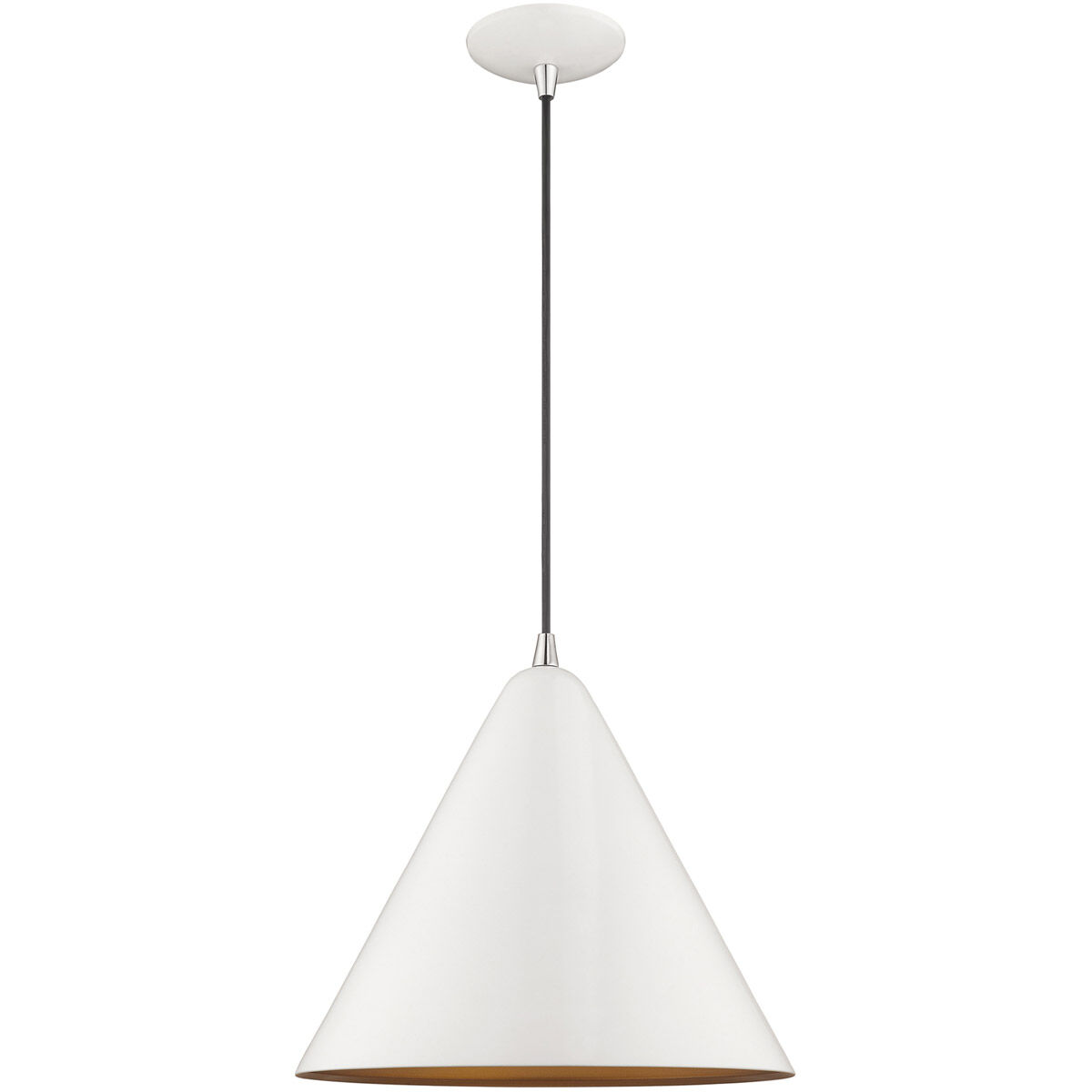 Allison 1 Light 14 inch Shiny White Mini Pendant Ceiling Light