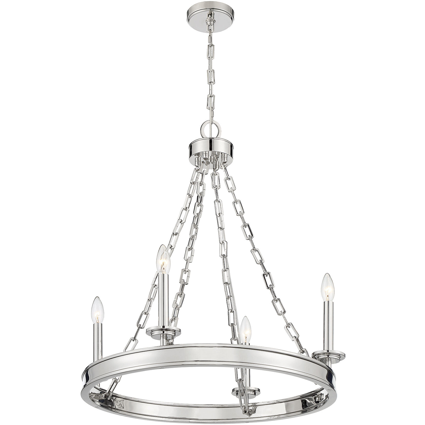 Seville 4 Light 25 inch Polished Nickel Chandelier Ceiling Light, Essentials