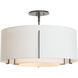 Exos 3 Light 22.9 inch Natural Iron Semi-Flush Ceiling Light in Natural Anna