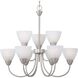 Tia 9 Light 25.98 inch Matte Nickel Chandelier Ceiling Light