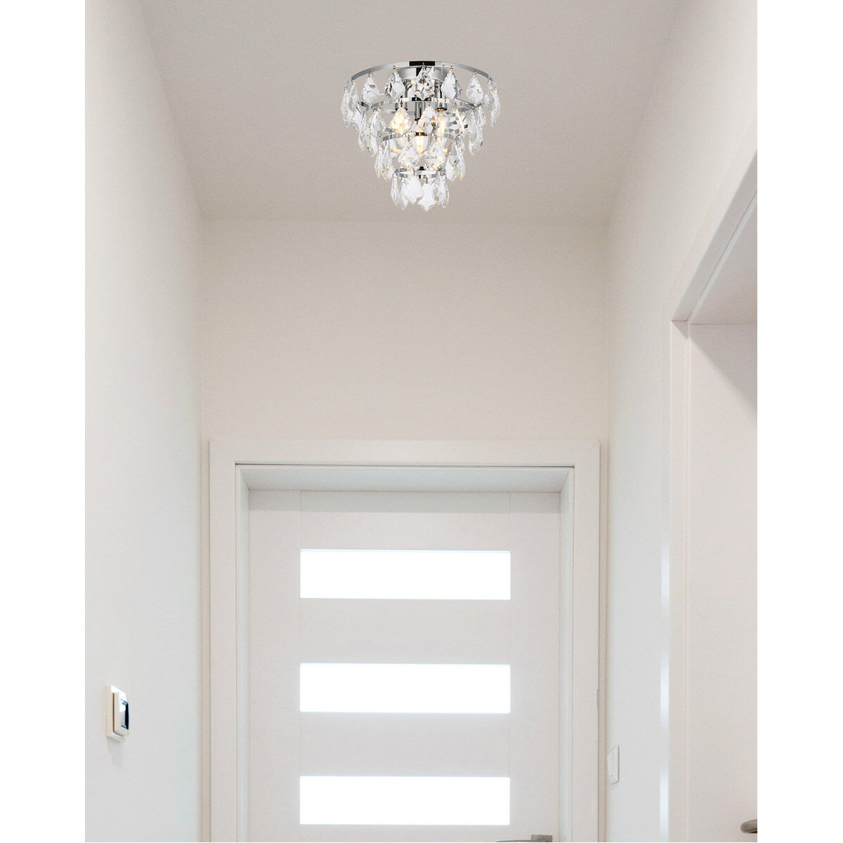 Ella 3 Light 12 inch Chrome Flush Mount Ceiling Light