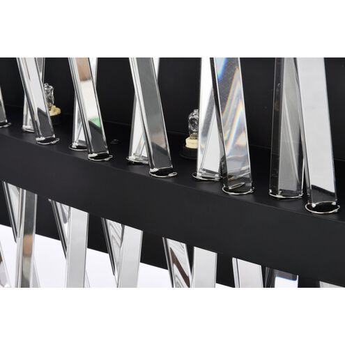 Serephina 8 Light 30 inch Black Bath Sconce Wall Light