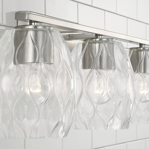 Lucas 3 Light 24 inch Brushed Nickel Vanity Light Wall Light