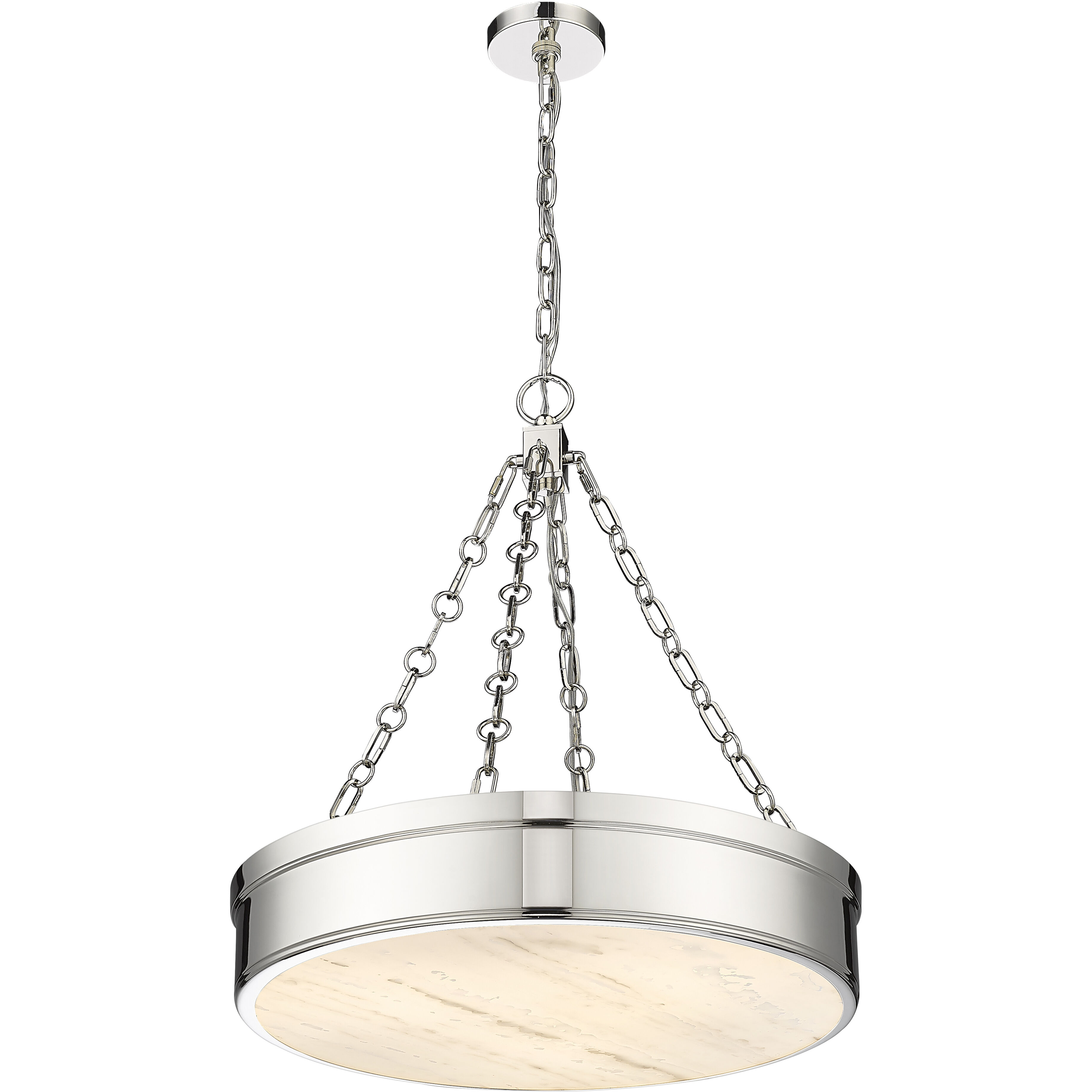 Anders LED 22 inch Polished Nickel Chandelier Ceiling Light