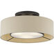 Ellsworth 3 Light 17 inch Bronze Semi Flush Mount Ceiling Light, Large