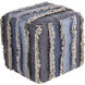 Mossley 15.75 inch Blue with Natural Pouf