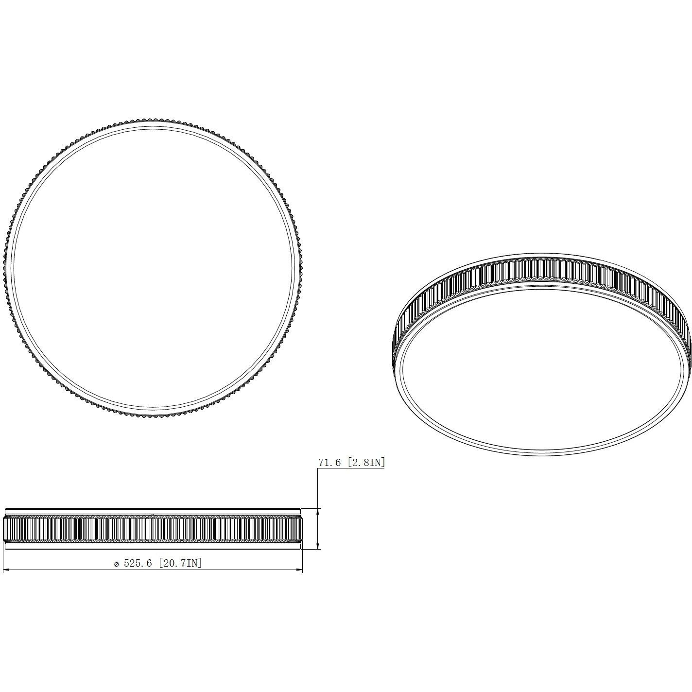 Stari LED 20.75 inch Modern Gold Flush Mount Ceiling Light