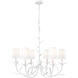 Aslin 6 Light 31 inch Textured White Chandelier Ceiling Light