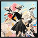 Fashionable Impression Black and Blue and Multi and Pink Canvas