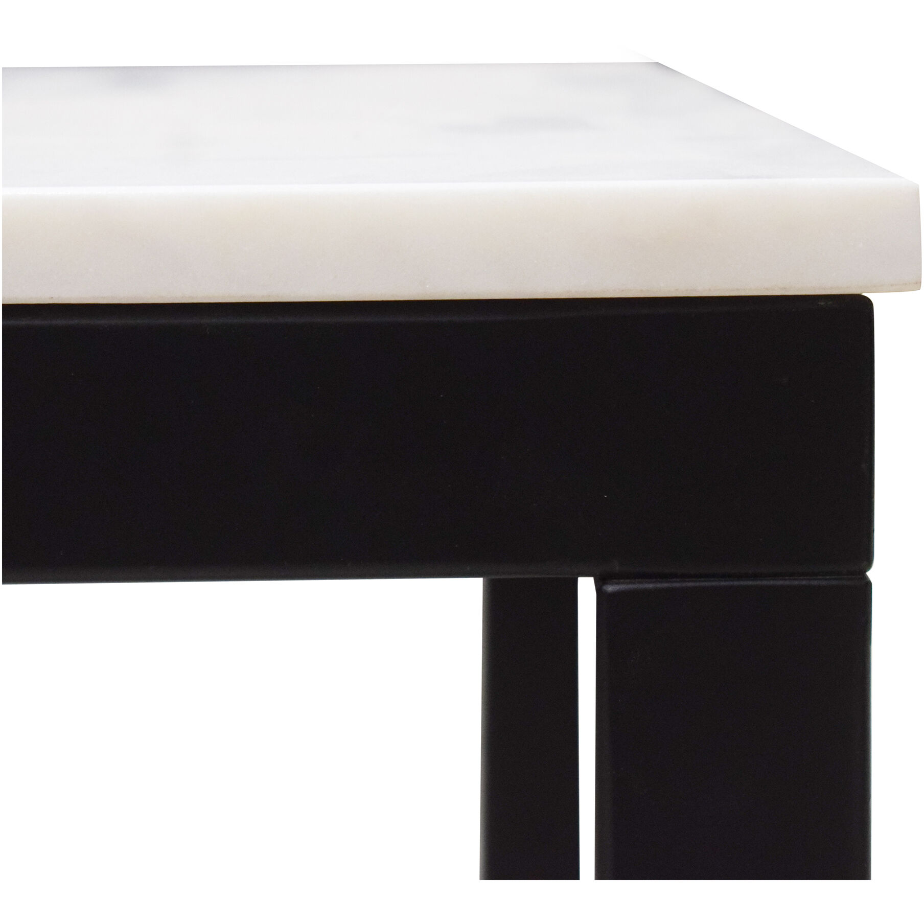 Parson 22 X 18 inch White Marble End Table