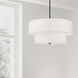 Everly 4 Light 20 inch Matte Black with White Pendant Ceiling Light