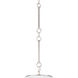 Reese 3 Light 24.5 inch Polished Nickel and White Pendant Ceiling Light