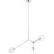 Matteo Lighting Cherry Blossoms 3 Light 6 inch Chrome Chandelier Ceiling Light C49703CH - Open Box