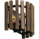 Suratto 1 Light 8 inch Matte Black and Medium Walnut Wall Sconce Wall Light