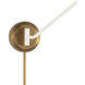 Spyder 1 Light 5.75 inch White and Natural Brass Wall Sconce Wall Light, Single Arm