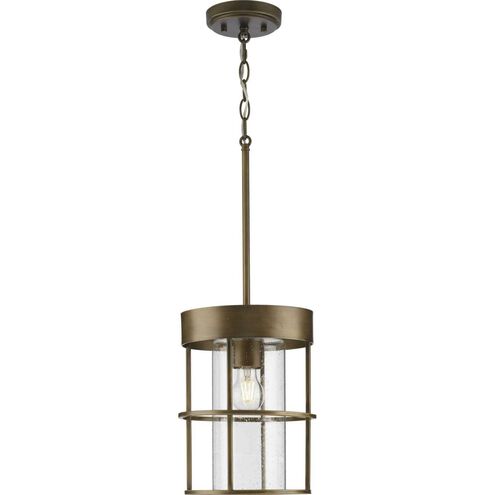 Burgess 1 Light 9.5 inch Aged Bronze Mini-pendant Ceiling Light, Design Series