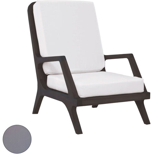 Teak Grey Garden Lounge Chair Cushion, Set of 2