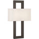 Doughnut 2 Light 15 inch Deep Patina Bronze Wall Sconce Wall Light in Snowflake